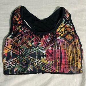 Reebok patterned sports bra, size S, worn but in good condition